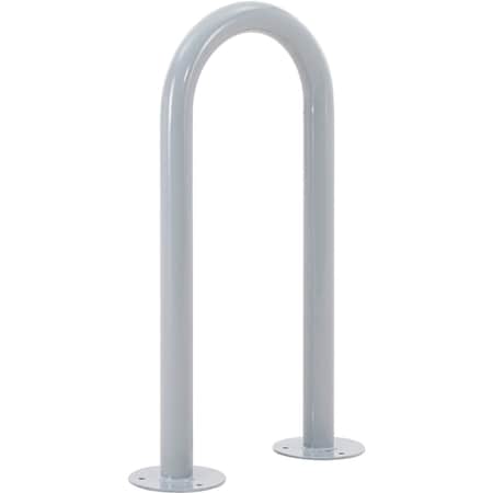 Global Industrial Deluxe U-Rack Bike Rack, 2-Bike Capacity, Flange Mount, Gray 670355GY